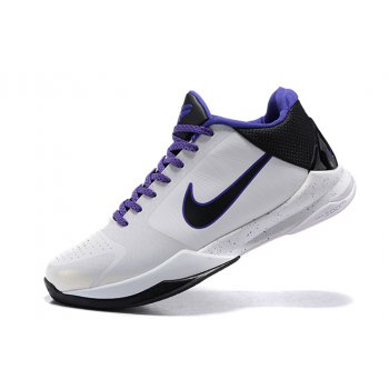 Nike Zoom Kobe 5 White Purple-Black 2020 Shoes